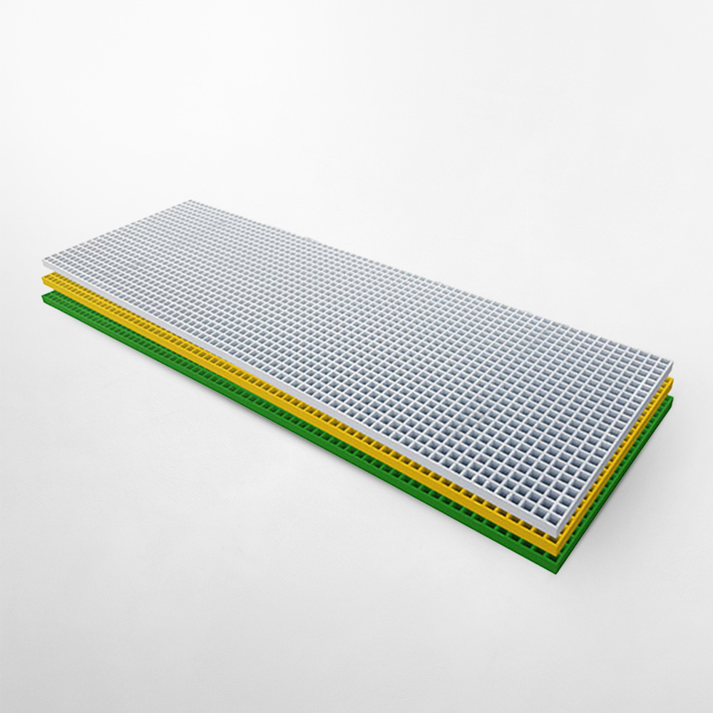 FRP Molded Grating With Gritted Surface (Standard Panel Sizes, 40 x 40mm Mesh)